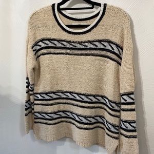 Loft/ Black and Tan sweater.